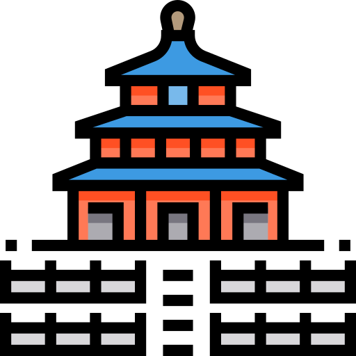 tempel van de hemel Detailed Straight Lineal color icoon