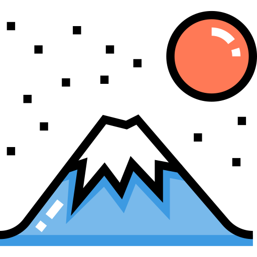 Mount fuji Detailed Straight Lineal color icon