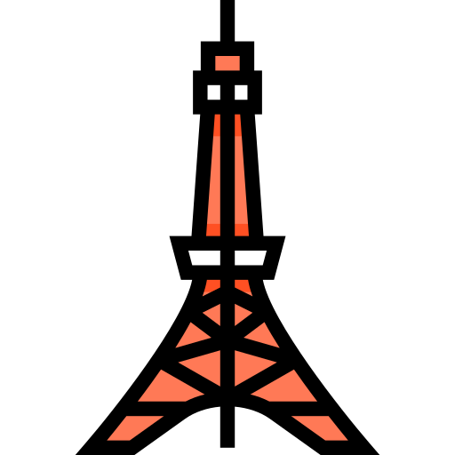 torre de tóquio Detailed Straight Lineal color Ícone