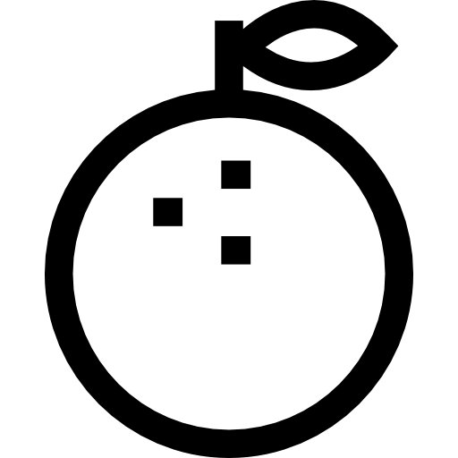 オレンジ Basic Straight Lineal icon