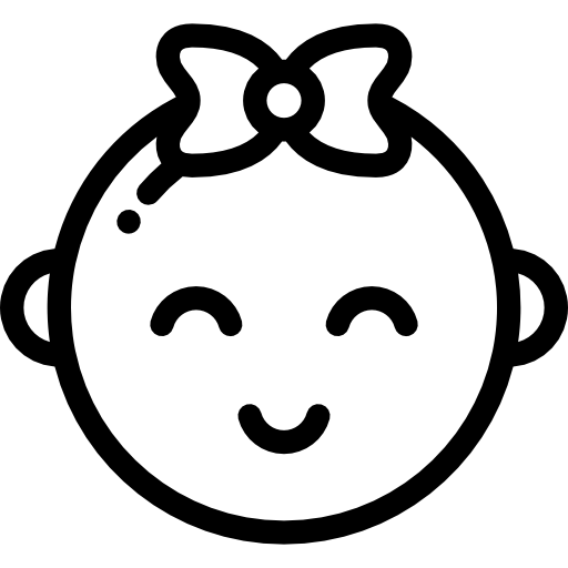 아기 소녀 Detailed Rounded Lineal icon