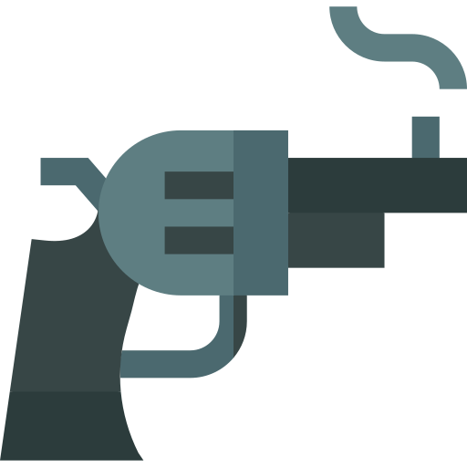 revolver Basic Straight Flat icoon