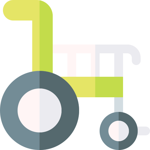 Wheel chair Basic Rounded Flat icon