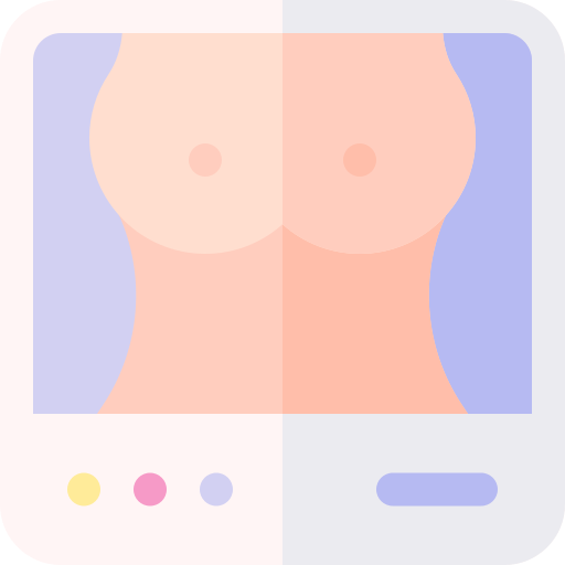 mamografia Basic Rounded Flat Ícone
