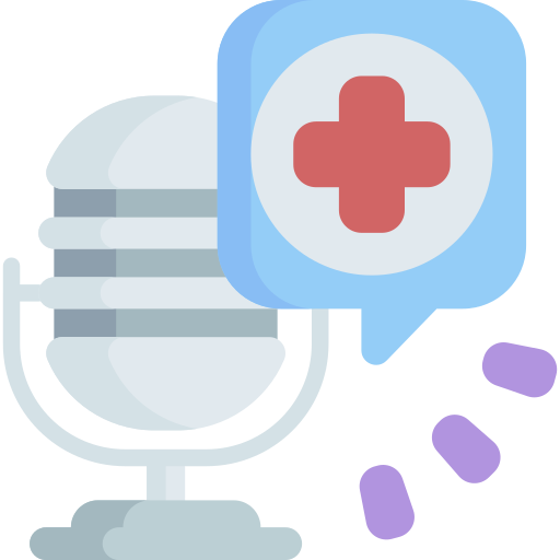 podcast sur la santé Special Flat Icône