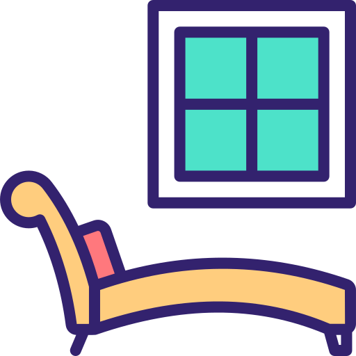 chaise longue Generic Outline Color icono