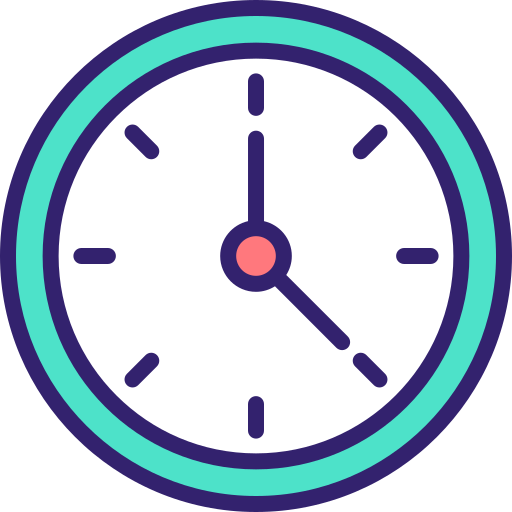 Clock Generic Outline Color icon