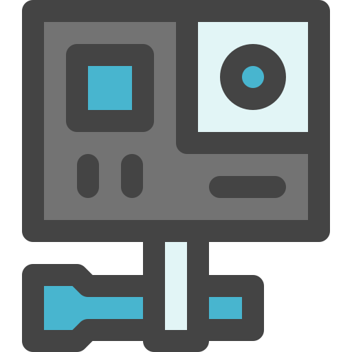 Action camera Generic Outline Color icon