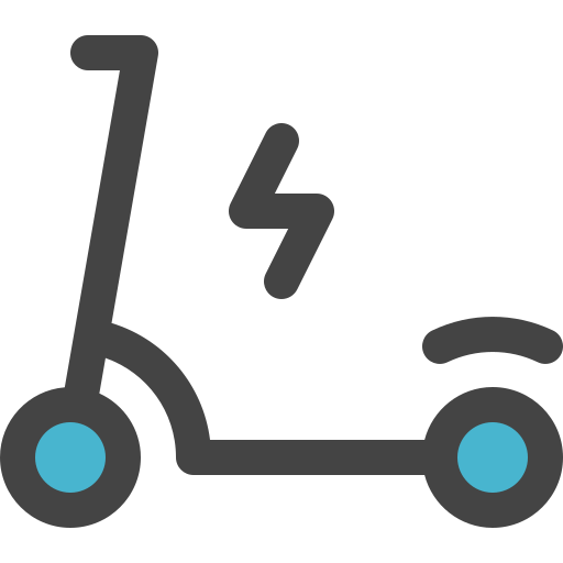 Electric scooter Generic Outline Color icon