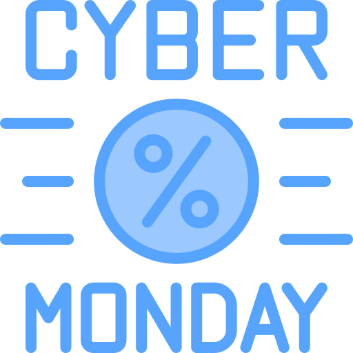 cyber segunda-feira Generic Blue Ícone