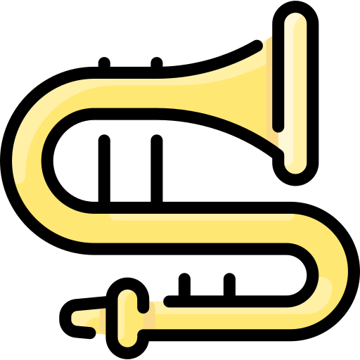 trombone Vitaliy Gorbachev Lineal Color Icône