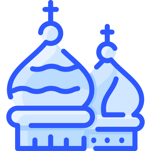 catedral de são manjericão Vitaliy Gorbachev Blue Ícone