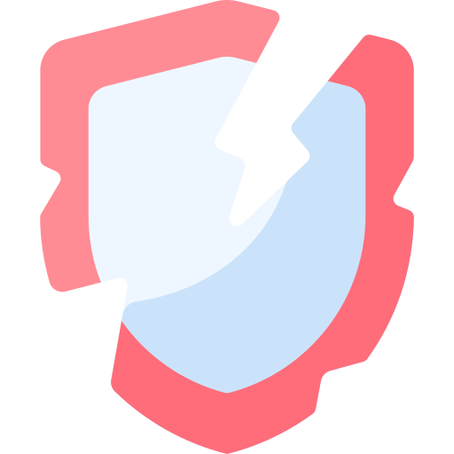 Broken shield Vitaliy Gorbachev Flat icon