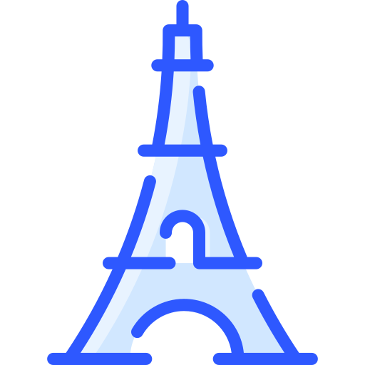 torre eiffel Vitaliy Gorbachev Blue icono