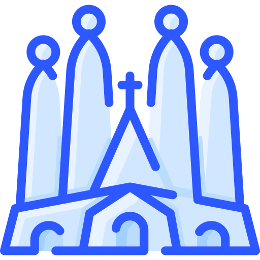 sagrada familia Vitaliy Gorbachev Blue icono