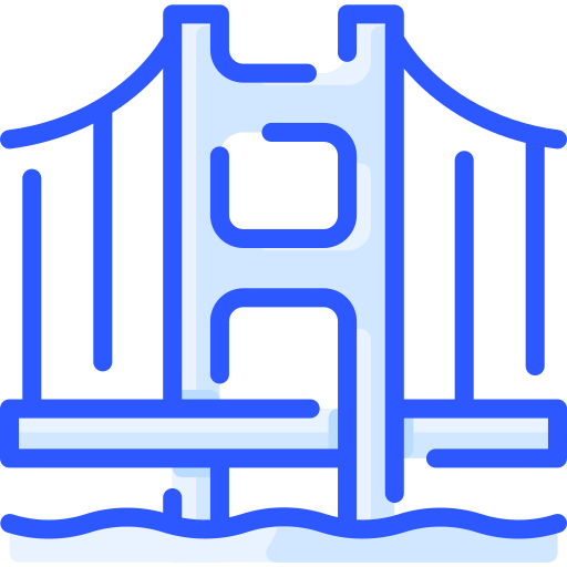 puente de puerta de oro Vitaliy Gorbachev Blue icono