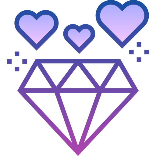 diamante Detailed bright Gradient icono