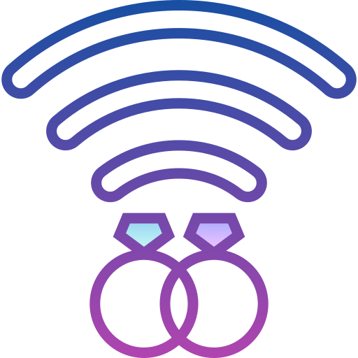 sygnał wi-fi Detailed bright Gradient ikona