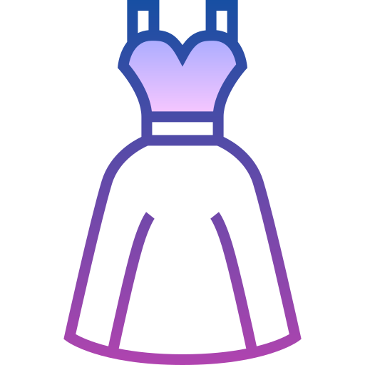 vestido de novia Detailed bright Gradient icono
