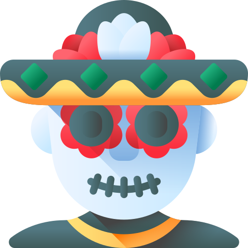 dia de muertos 3D Color icono