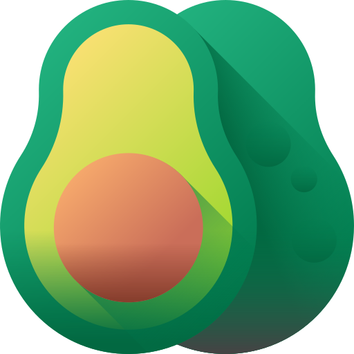 Avocado 3D Color icon