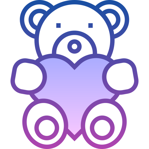 Teddy bear Detailed bright Gradient icon