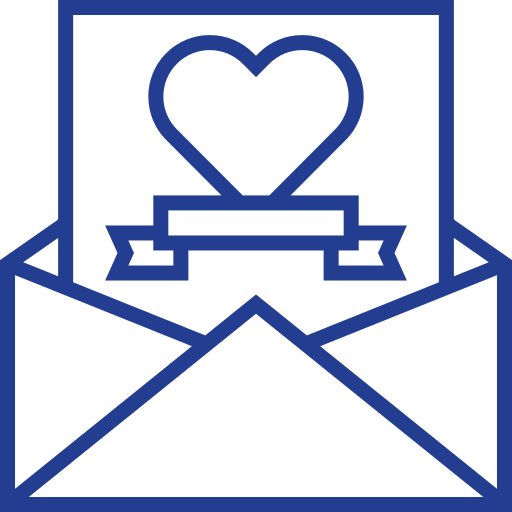 carta de amor Detailed bright Lineal icono