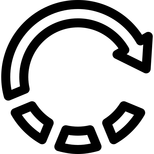 girar Basic Rounded Lineal Ícone