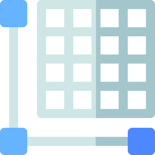 Grid Basic Rounded Flat icon