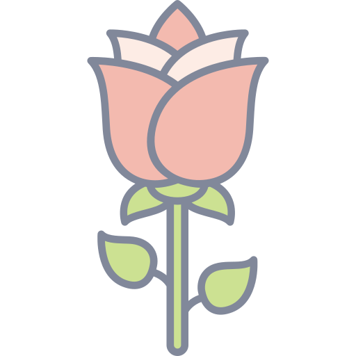 flor rosa Generic Outline Color icono