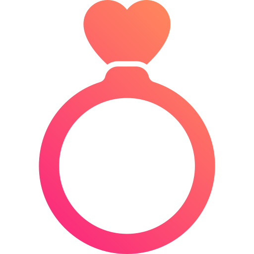 anillo de compromiso Generic Flat Gradient icono