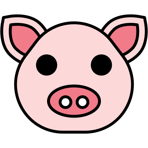 豚 Generic Outline Color icon