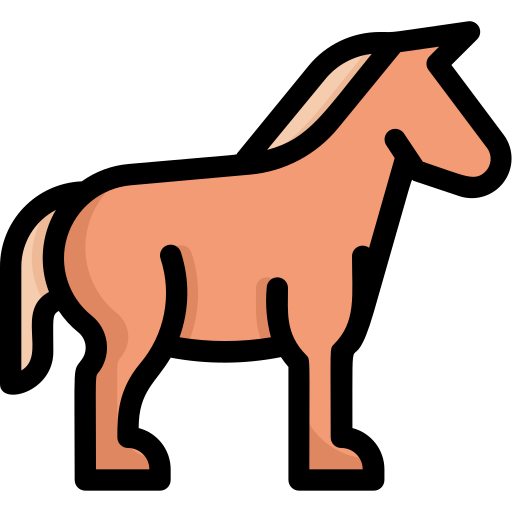koń Generic Outline Color ikona