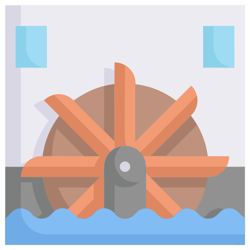młyn wodny Generic Flat ikona