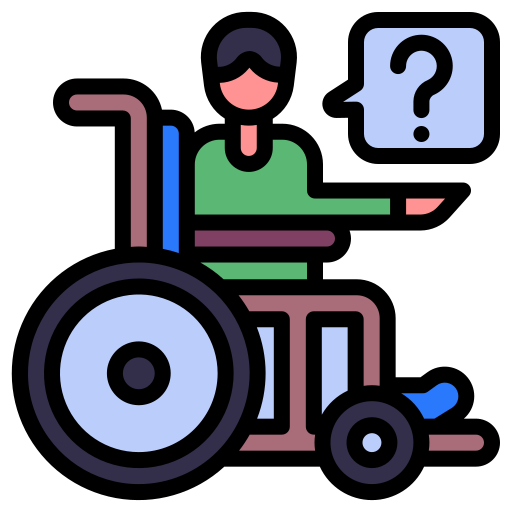 fauteuil roulant Generic Outline Color Icône