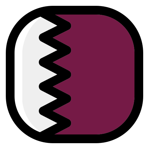 qatar Generic Outline Color icona