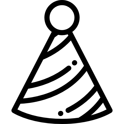 sombrero de fiesta Detailed Rounded Lineal icono