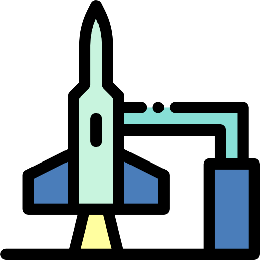 astronave Detailed Rounded Lineal color icono