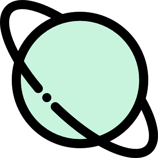 planet Detailed Rounded Lineal color icon