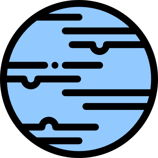planet Detailed Rounded Lineal color icon
