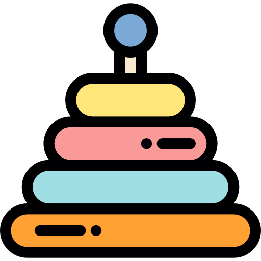 pyramide Detailed Rounded Lineal color icon