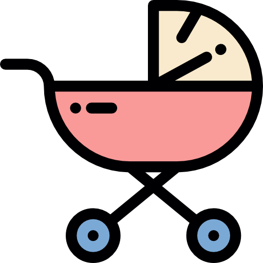 kinderwagen Detailed Rounded Lineal color icon