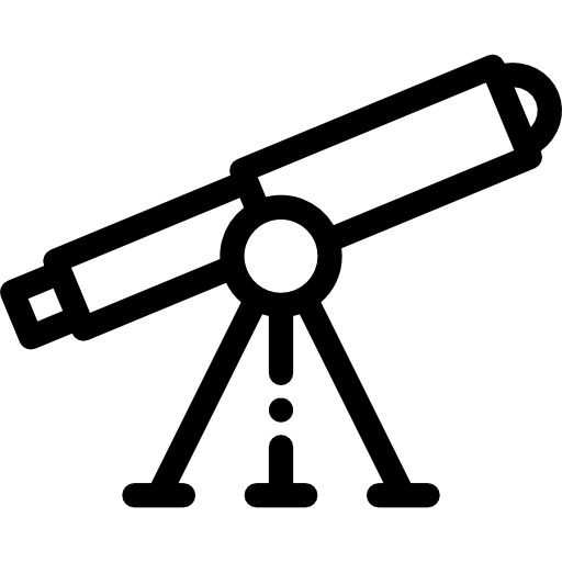 telescopio Detailed Rounded Lineal icono