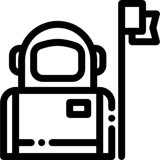 astronauta Detailed Rounded Lineal ikona