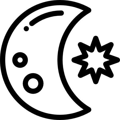 月 Detailed Rounded Lineal icon