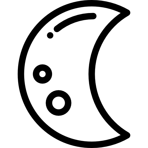 księżyc Detailed Rounded Lineal ikona