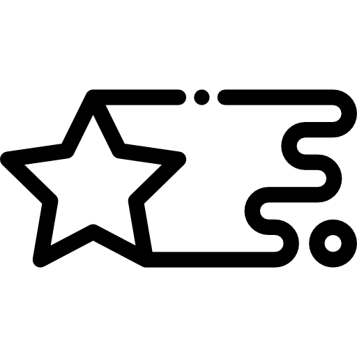 Shooting star Detailed Rounded Lineal icon