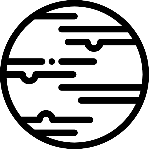 planeta Detailed Rounded Lineal icono
