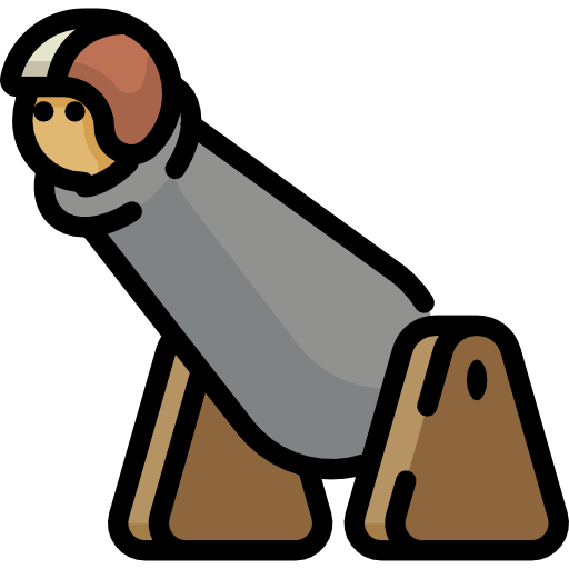 Human cannonball Special Lineal color icon