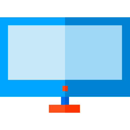 monitor Basic Straight Flat icon